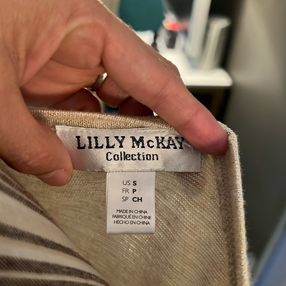 Lilly McKay, cream tunic, with toe option at waist, small - Picture 4 of 6